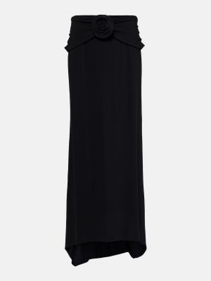 Черная длинная юбка с аппликацией Magda Butrym