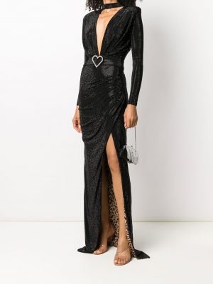 Asymetrické večerní šaty Philipp Plein černé
