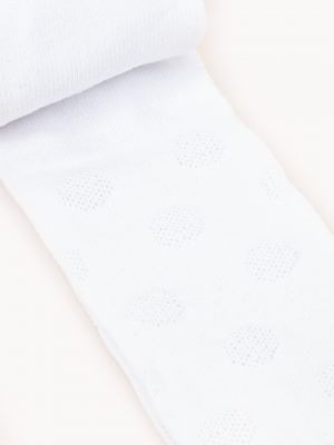 Жакардови памучни чорапогащи Yoclub бяло