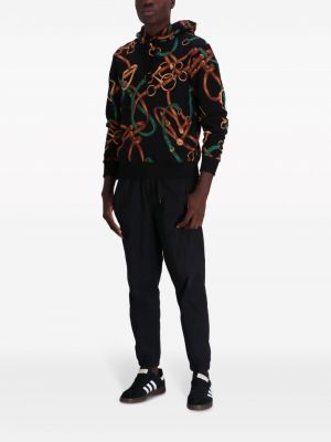 Kokvilnas kapučdžemperis ar apdruku Polo Ralph Lauren melns