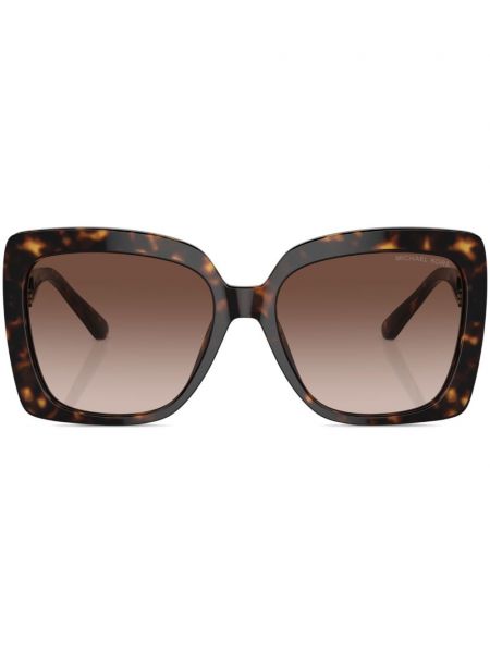 Oversized sluneční brýle Michael Kors hnědé