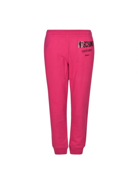 Spodnie sportowe Moschino różowe