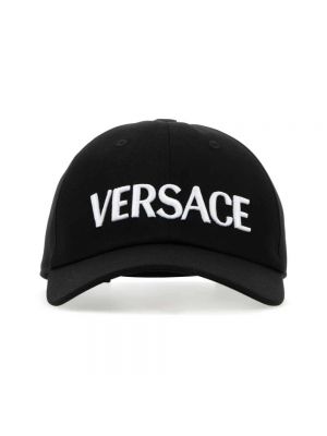 Cap aus baumwoll Versace schwarz