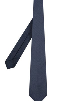 Шерстяной галстук Brioni синий