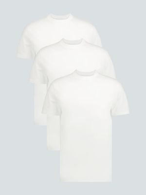 Camiseta de algodón Prada blanco