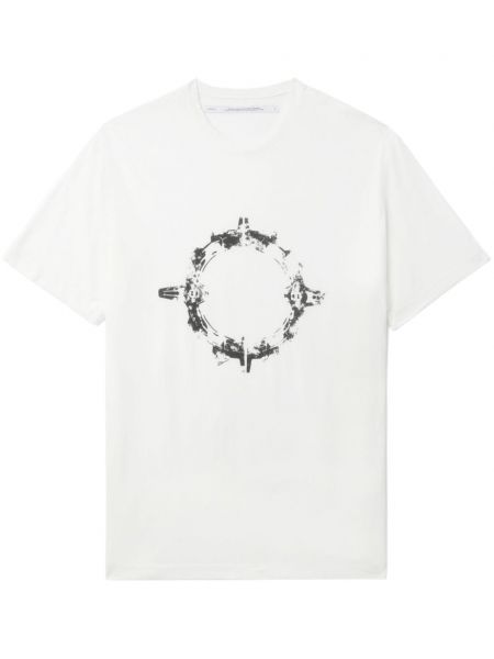 Abstraktas t-krekls ar apdruku ar apaļu kakla izgriezumu Julius