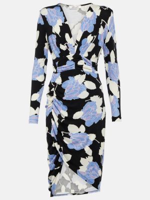 Robe mi-longue à fleurs Diane Von Furstenberg
