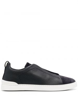 Slip-on seemisnahksed tennised Zegna sinine