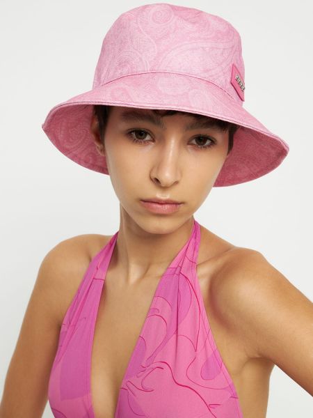 Hut aus baumwoll Etro pink