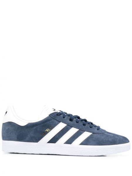 Semsket skinn sneakers Adidas Gazelle blå