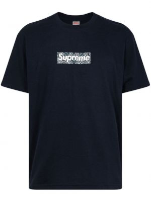 T-shirt con stampa Supreme blu