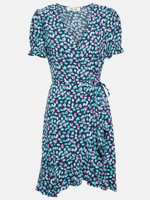 Mini vestido con estampado Diane Von Furstenberg azul
