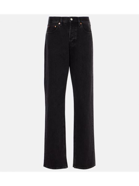 Straight leg-jeans med hög midja Gucci grå