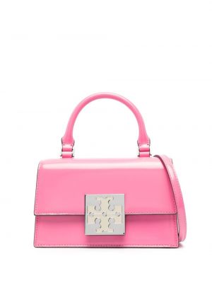 Nahka mini laukku Tory Burch pinkki