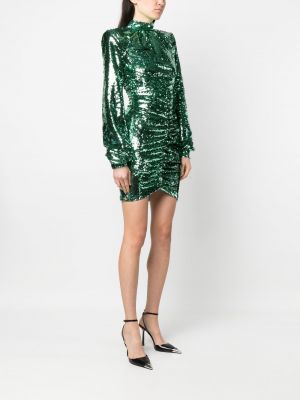 Sukienka koktajlowa z cekinami Philipp Plein zielona
