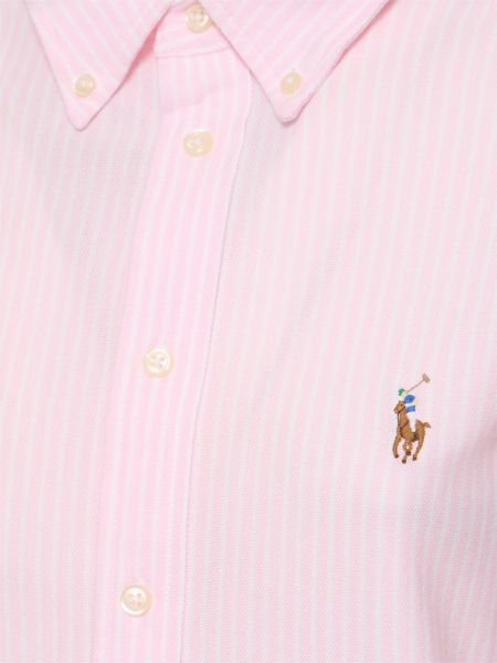 Kokvilnas krekls Polo Ralph Lauren rozā