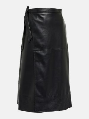Kožená sukně z polyesteru Jonathan Simkhai - černá