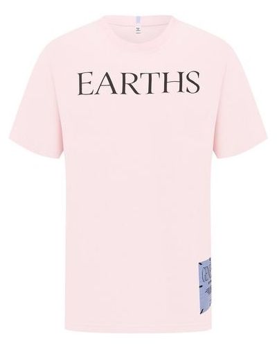 Хлопковая футболка Mcq, розовая