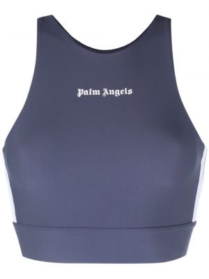 Crop top med mönster Palm Angels grå