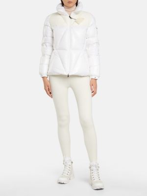Sportovní kalhoty s vysokým pasem Moncler bílé