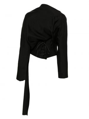 Asymmetrischer bluse mit drapierungen Litkovskaya schwarz