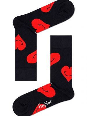 Skarpety w serca Happy Socks czarne
