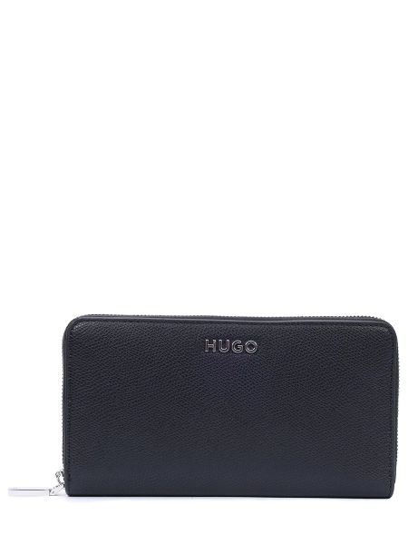 Кожаный кошелек Hugo черный