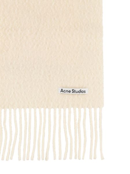 Fular de lână Acne Studios alb