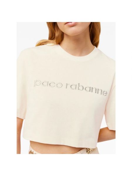 Koszulka Paco Rabanne beżowa