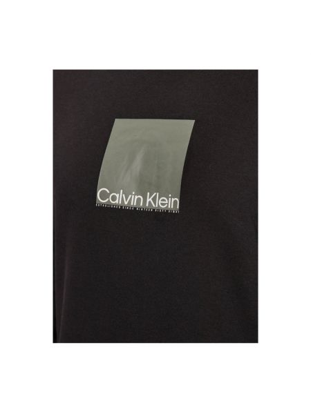 Bluza z nadrukiem z długim rękawem Calvin Klein czarna