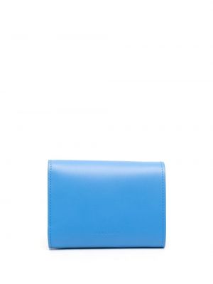 Iš natūralios odos piniginė Longchamp mėlyna