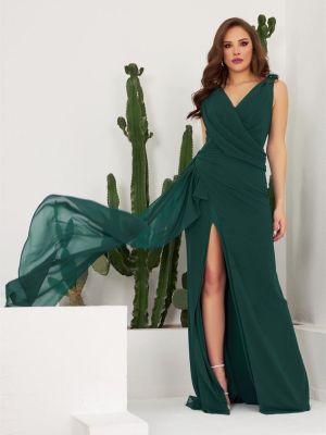 Šifonové večerní šaty Carmen zelené