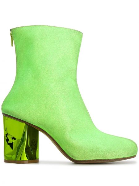 Обувки до глезена с ток Maison Margiela зелено