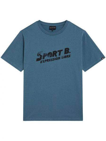 Pamučna sportska majica s printom Sport B. By Agnès B. plava