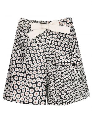 Trykt floral silke shorts Stella Mccartney blå