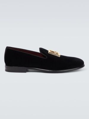 Pantofi loafer din piele de căprioară Dolce&gabbana negru