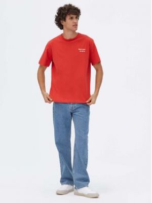 T-shirt large Americanos rouge