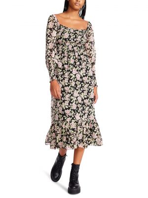 Шифоновый романтическое платье в цветочек с принтом Betsey Johnson черный