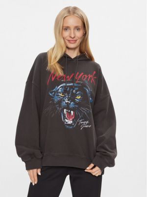 Oversized pulóver Tommy Jeans fekete