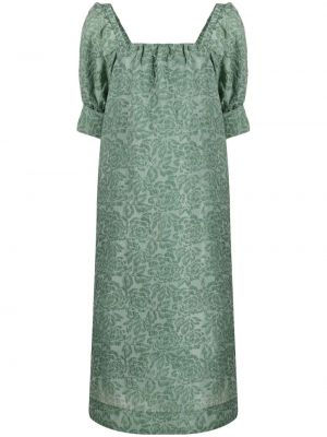 Jacquard floral dress Ganni grønn