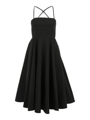 Midi suknele Selected Femme Petite juoda