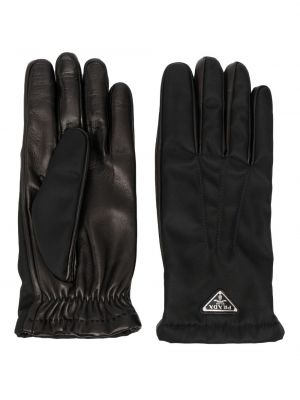 Кожени ръкавици Prada черно