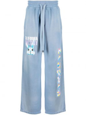 Pamučne hlače s printom Nahmias plava