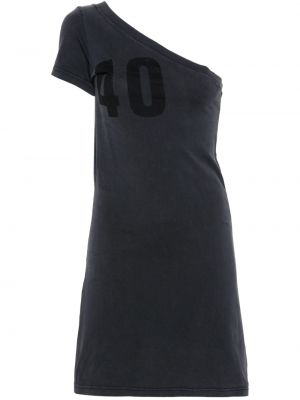 Mini šaty s potiskem Courrèges šedé