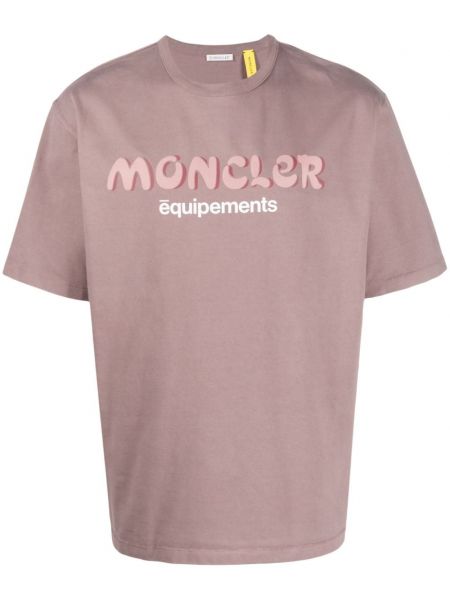 Baskılı tişört Moncler pembe