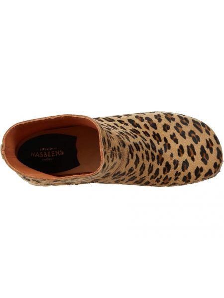 Леопардовые ботинки без шнуровки Swedish Hasbeens