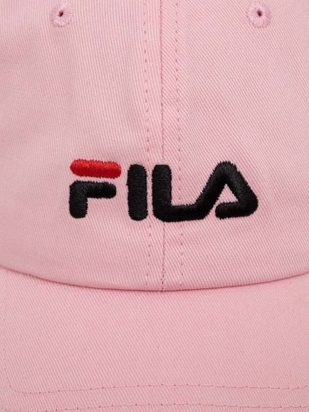 Хлопковая кепка с аппликацией Fila розовая