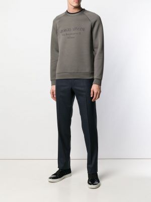 Sweatshirt mit print Giorgio Armani grau
