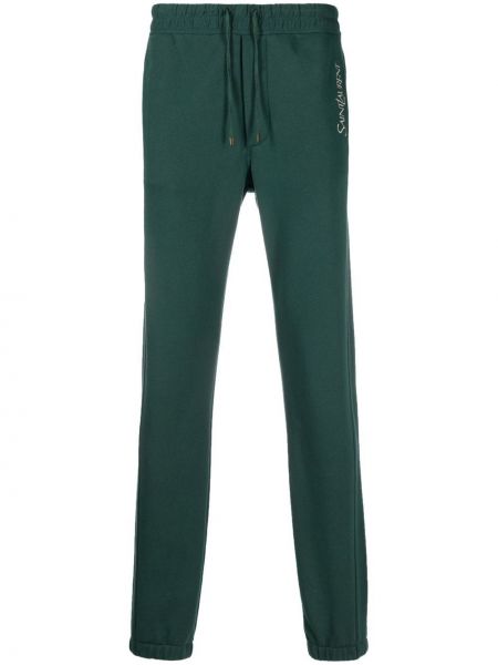 Pantaloni di cotone Saint Laurent verde
