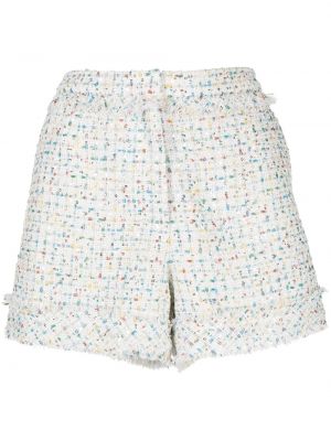 Shorts en tweed Shiatzy Chen blanc